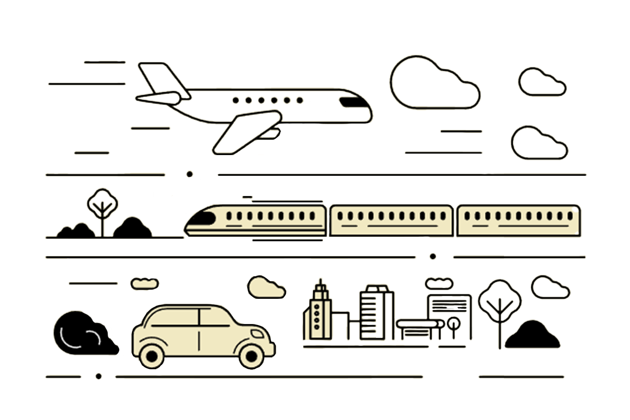 image of different kinds of transport